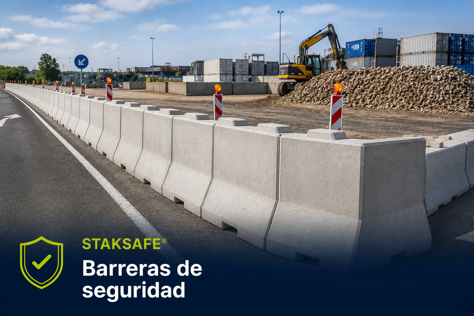 Barreras de seguridad de hormigón para carreteras y obras